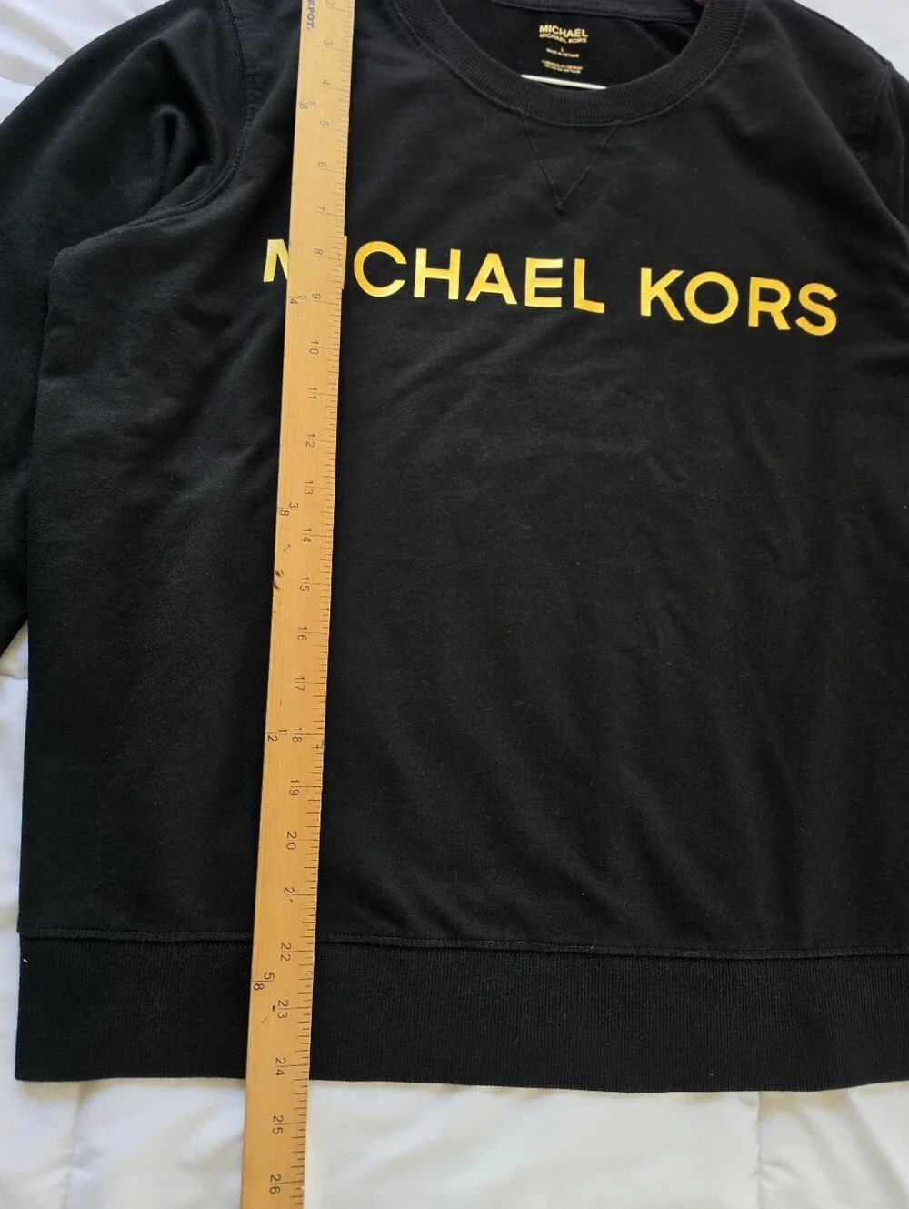 Michael Kors Black Crewneck Sweatshirt with Gold Logo